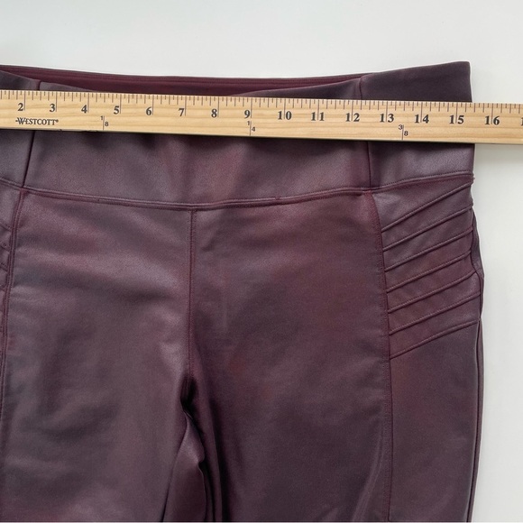 ATHLETA Delancey Gleam Moto Tight in Decadent Chocolate Deep Burgundy Size Large - Picture 9 of 11